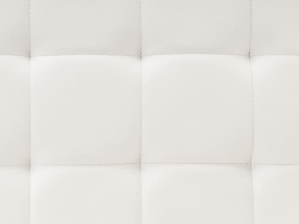 Bäddsoffa Vit Konstläder Tuftad Modern Vardagsrum Modulär 3-sits Silver Ben