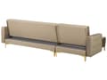 Miniatyrbild 6 av 8: Hörnbäddsoffa Sandbeige Sammet Tuftad Modern L-formad Modulär 4-sits Högervänd Schäslong