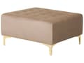 Miniatyrbild 6 av 8: Hörnbäddsoffa Sandbeige Sammet Tuftad Modern L-formad Modulär 4-sits med Fotpall Högervänd Schäslong