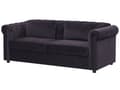 Pikkukuva 5 / 11: Vuodesohva musta 200 x 75 x 90 cm samettiverhoilu kolmelle chesterfield