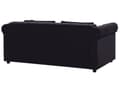 Pikkukuva 7 / 11: Vuodesohva musta 200 x 75 x 90 cm samettiverhoilu kolmelle chesterfield