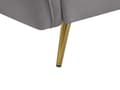 Miniatyrbillede 8 af 9: Sofa Grå Velour Guld Metalben 3 Personers Klassisk Skrånende Ryg og Armlæn Polstret Quiltet Tuftet Dyb Veloursofa til Stue Moderne Indretning