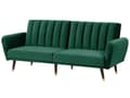 Miniatyrbillede 4 af 10: Smaragdgrøn velour sovesofa glamour sovefunktion stort værelse stue gæsteværelse seng sofa