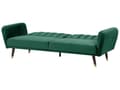 Miniatyrbillede 5 af 10: Smaragdgrøn velour sovesofa glamour sovefunktion stort værelse stue gæsteværelse seng sofa