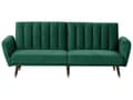 Miniatyrbillede 1 af 10: Smaragdgrøn velour sovesofa glamour sovefunktion stort værelse stue gæsteværelse seng sofa