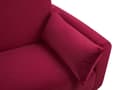 Miniatyrbillede 8 af 10: 3 Personers Mørkerød Sovesofa til Stue Soveværelse med Sovefunktion Kobber Ben Retro Stil