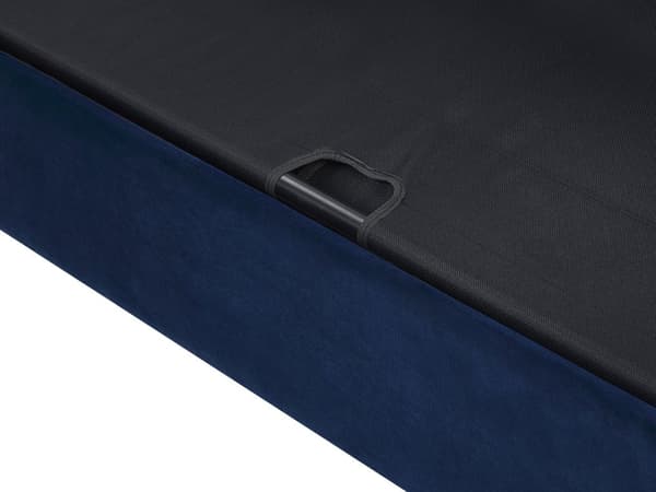 Chesterfield Bäddsoffa Koboltblå Sammetstyg 3-sits Utdragbar med Madrass Modern