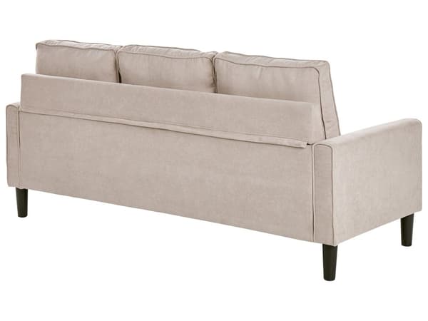 3-sits Ljusgrå med ottoman Fotpall Klädd Mid-Century-Stil Vardagsrum
