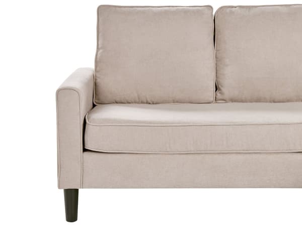 3-sits Ljusgrå med ottoman Fotpall Klädd Mid-Century-Stil Vardagsrum