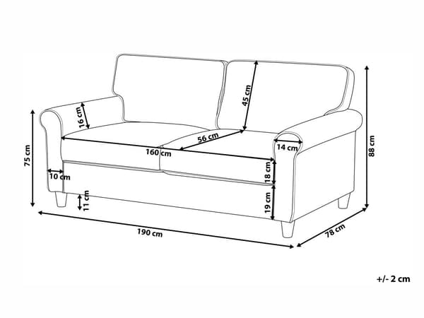 Soffa Grå Sammet Tyg Trä Ram Ficka Vardagsrum 3-sits