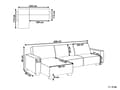 Miniatyrbillede 3 af 10: Sofa Mørkegrå Polyester Stof 3 Personers Hjørnesofa med Chaiselong og Sovefunktion Moderne Blød Designsofa Open End Højrevendt Sovesofa