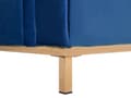 Miniatyrbillede 8 af 9: Venstrevendt Blå Velour Hjørnesofa med Hynder til Stuen