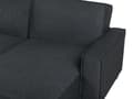 Miniatyrbillede 8 af 10: Sofa Mørkegrå Polyester Stof 3 Personers Hjørnesofa med Chaiselong og Sovefunktion Moderne Blød Designsofa Open End Venstrevendt Sovesofa