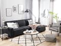 Miniatyrbillede 2 af 10: Sofa Mørkegrå Polyester Stof 3 Personers Hjørnesofa med Chaiselong og Sovefunktion Moderne Blød Designsofa Open End Venstrevendt Sovesofa