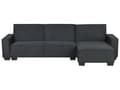 Miniatyrbillede 1 af 10: Sofa Mørkegrå Polyester Stof 3 Personers Hjørnesofa med Chaiselong og Sovefunktion Moderne Blød Designsofa Open End Venstrevendt Sovesofa