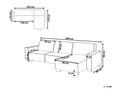 Miniatyrbillede 3 af 11: Sofa Beige Polyester Stof 3 Personers Hjørnesofa med Chaiselong og Sovefunktion Moderne Blød Designsofa Open End Venstrevendt Sovesofa