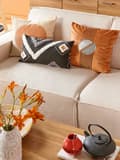 Miniatyrbillede 5 af 11: Sofa Beige Polyester Stof 3 Personers Hjørnesofa med Chaiselong og Sovefunktion Moderne Blød Designsofa Open End Venstrevendt Sovesofa