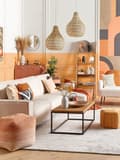 Miniatyrbillede 6 af 11: Sofa Beige Polyester Stof 3 Personers Hjørnesofa med Chaiselong og Sovefunktion Moderne Blød Designsofa Open End Venstrevendt Sovesofa