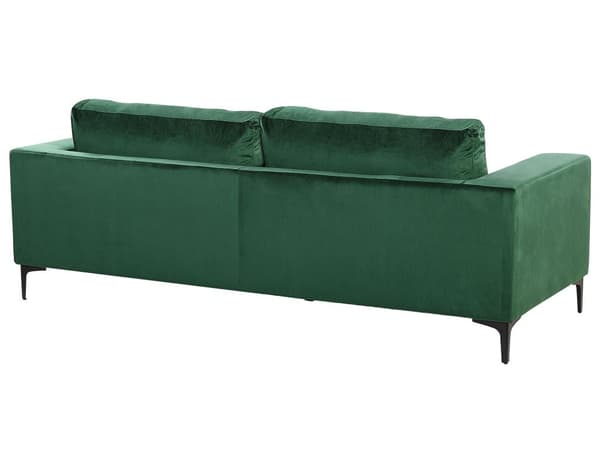 Grøn velour polstret sofa 3 personers moderne sofa til stuen