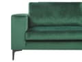 Miniatyrbillede 6 af 11: Grøn velour polstret sofa 3 personers moderne sofa til stuen