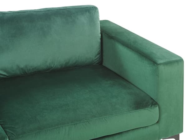 Grøn velour polstret sofa 3 personers moderne sofa til stuen