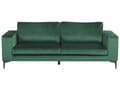 Miniatyrbillede 1 af 11: Grøn velour polstret sofa 3 personers moderne sofa til stuen