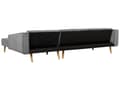 Miniatyrbillede 6 af 11: Højre hjørnesovesofa grå velour 4-personers 3 pyntepuder med sovefunktion skandinavisk stil