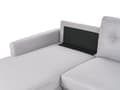 Miniatyrbillede 10 af 11: Højrevendt Hjørnesovesofa Lysegrå 3 Personers med Sovefunktion og Opbevaring Quiltet Skandinavisk Stil