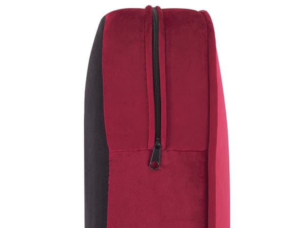 Sohva tummanpunainen 201 x 70 x 75 cm samettiverhoilu kolmelle chesterfield