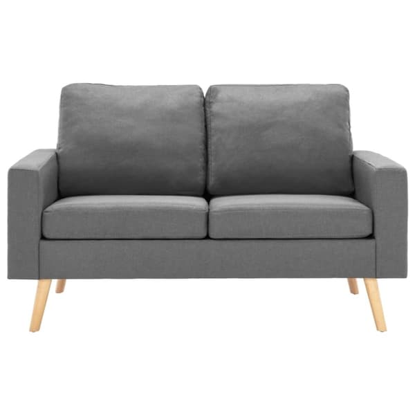 vidaXL 2-personers sofa stof lysegrå