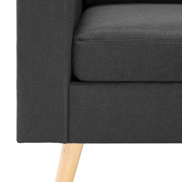 vidaXL Soffgrupp 2 delar tyg mörkgrå