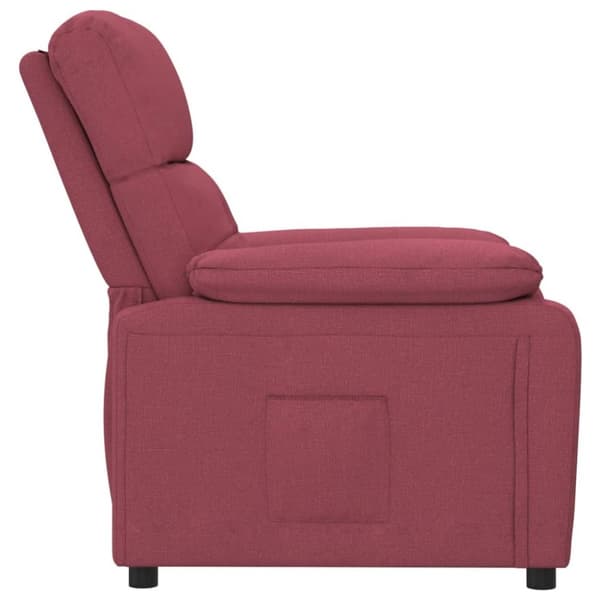 vidaXL Reclinerfåtölj vinröd tyg