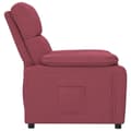 Miniatyrbild 3 av 10: vidaXL Reclinerfåtölj vinröd tyg
