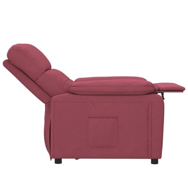 vidaXL Reclinerfåtölj vinröd tyg