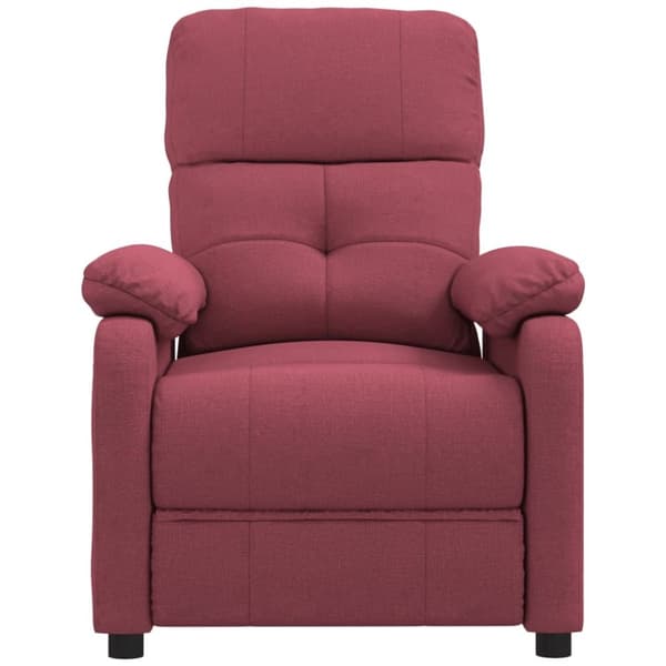 vidaXL Reclinerfåtölj vinröd tyg