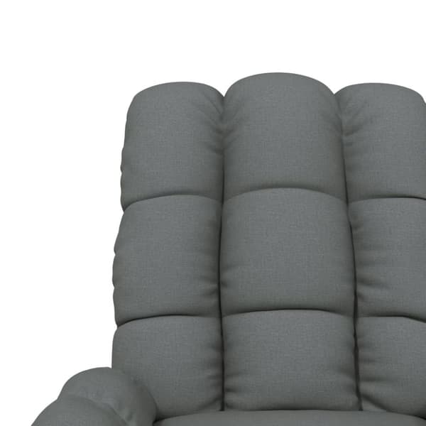 vidaXL Reclinerfåtölj mörkgrå tyg