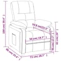 Miniatyrbild 9 av 10: vidaXL Reclinerfåtölj svart tyg