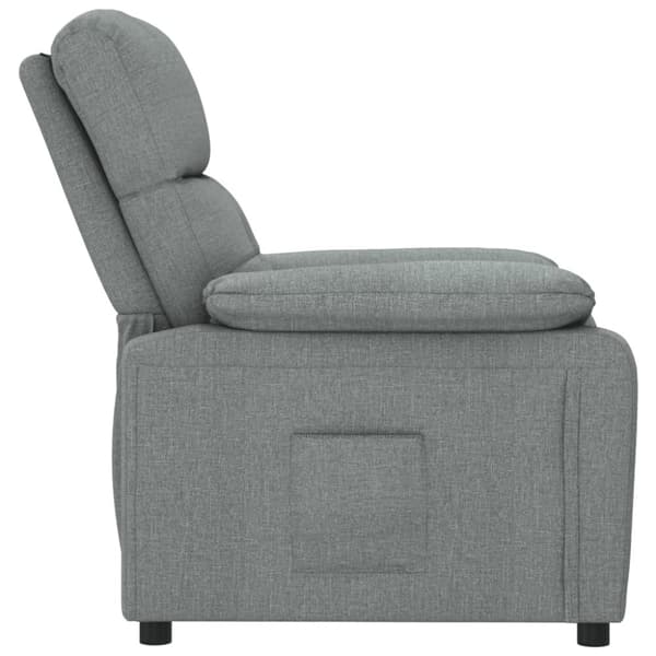 vidaXL Reclinerfåtölj mörkgrå tyg