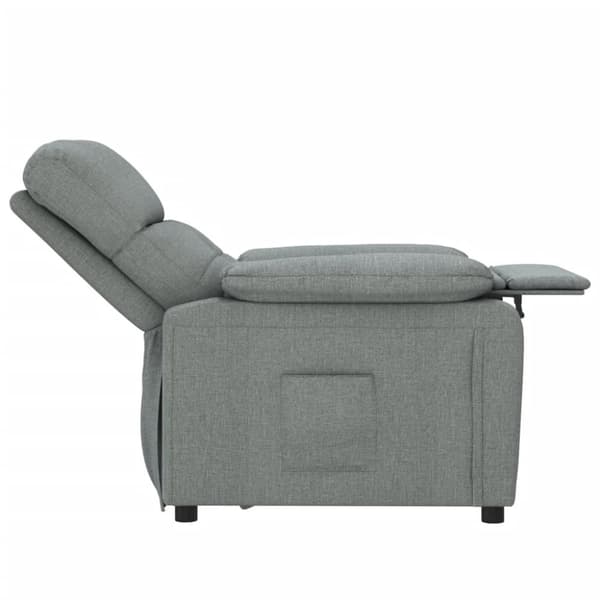 vidaXL Reclinerfåtölj mörkgrå tyg