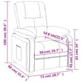 Miniatyrbild 10 av 10: vidaXL Reclinerfåtölj mörkgrå tyg