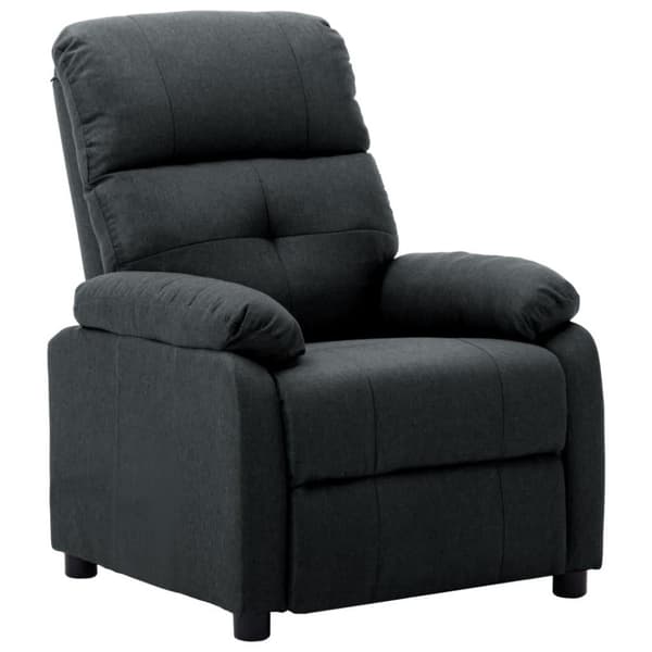vidaXL Reclinerfåtölj mörkgrå tyg