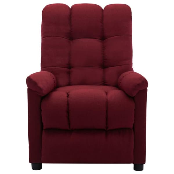 vidaXL Reclinerfåtölj vinröd tyg