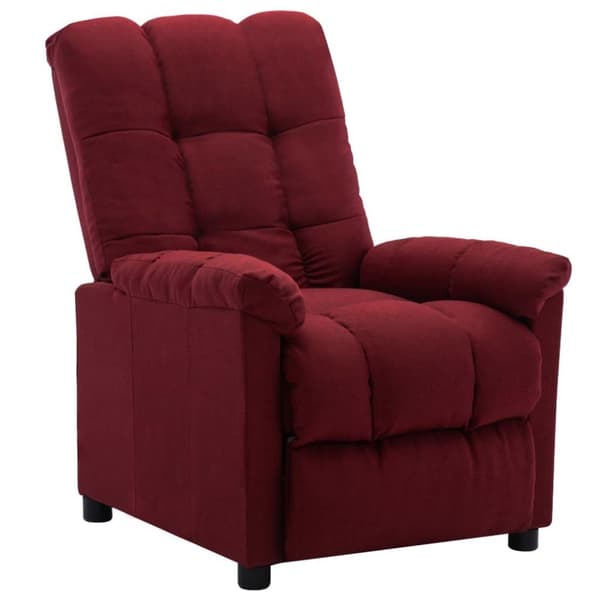 vidaXL Reclinerfåtölj vinröd tyg