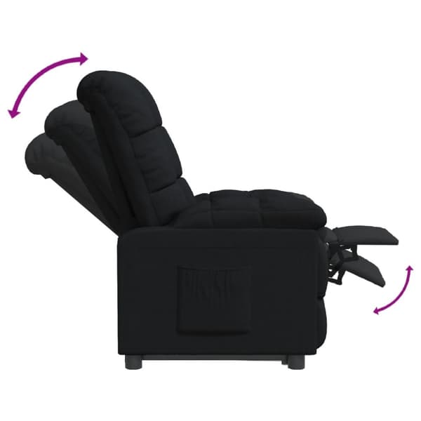 vidaXL Reclinerfåtölj svart tyg