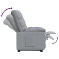 Miniatyrbild 6 av 9: vidaXL Reclinerfåtölj ljusgrå tyg