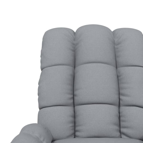 vidaXL Reclinerfåtölj ljusgrå tyg