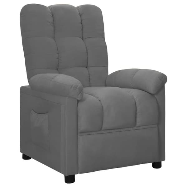 vidaXL Reclinerfåtölj ljusgrå tyg