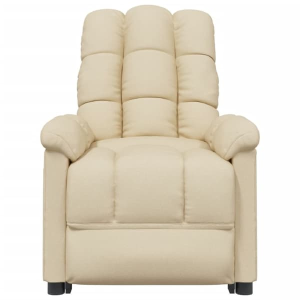 vidaXL Reclinerfåtölj gräddvit tyg
