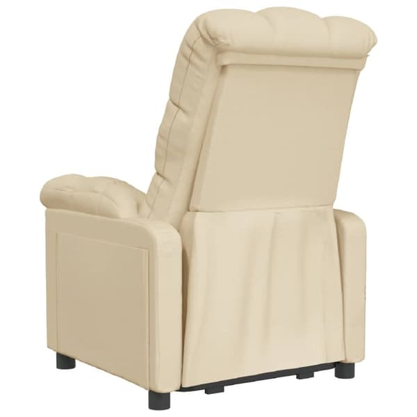 vidaXL Reclinerfåtölj gräddvit tyg