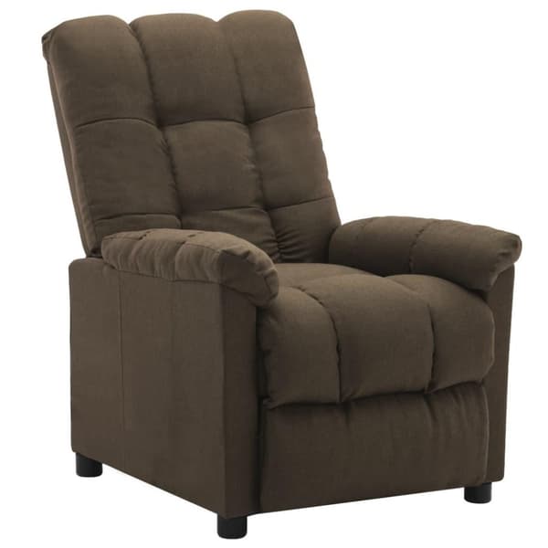 vidaXL Reclinerfåtölj brun tyg